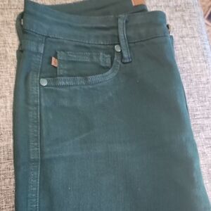 Judy Blue Jeans Womens Teal High Rise Wide Leg Crop Tummy Control JB88806